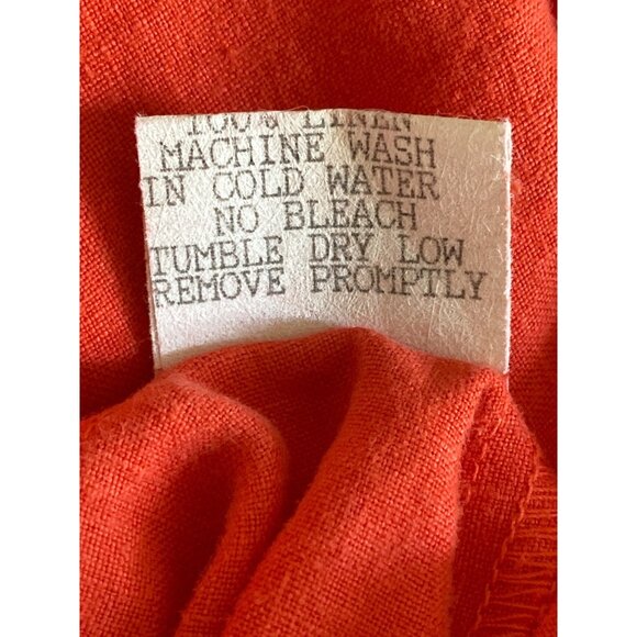 Johnny Was Orange Linen 2-Piece Dress & Jacket Set With Embroidered Details Sz S - Picture 14 of 16